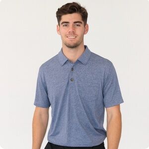 Hawker Rye Navy Performance Polo Size XXL Moisture Wicking Stretch SPF 40 Golf